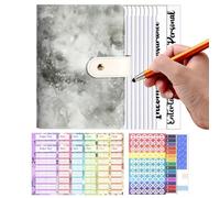Meyjlgh Money Binder - A6 Cash Saving Binder Money Saver Book - Bill Organizer Finance Planner with Budget Cards for Coin Receipt Travel Bills Kids Adults Home Organizing