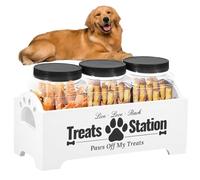 Meyjlgh Pet Food Storage Container - Storage Box with Organizer | Cat Food Container Dog Treat Jars | for Kitchen Pantry Counter Apartment Household Indoor Cat Animal Snack