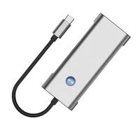 Meyjlgh USB C Hub for Laptop, Portable USB C Adapter Multiport, Station Splitter Data Transmission for Employees Professionals Tech Enthusiasts Students Home Offices Business Meetings