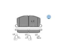 MEYLE 025 208 7015 Brake pad set