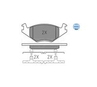 MEYLE 025 208 8719 Brake pad set