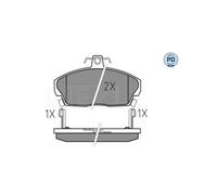 MEYLE 025 215 1518/PD Brake Pads Set Front for Civic 200 400 800 Concerto 45 25