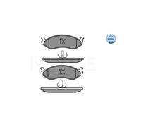 Brake pads Front Axle 025 218 2217 MEYLE for JEEP KIA