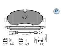 MEYLE 025 220 3417/PD Brake pad set