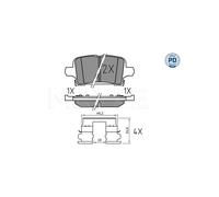 MEYLE 025 221 2917/PD Brake pad set