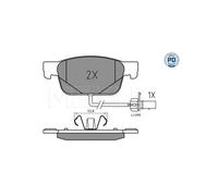 MEYLE 025 223 8317/PD Brake pad set