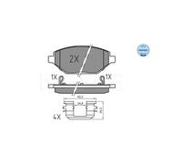 MEYLE 025 225 2218 Brake pad set