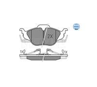 Meyle Brake Pad Set, Front Axle With anti-squeak plate 025 230 6317/W