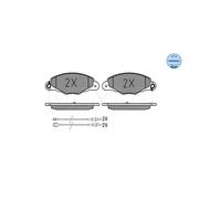 MEYLE 025 231 3518/W Brake Pads Set Front for Citroen Xantia XM