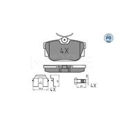 MEYLE 025 232 2417/PD Brake pad set