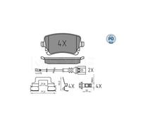 MEYLE 025 233 2617-1/PD Brake Pads Set Rear for Transporter California Multivan