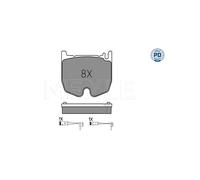 MEYLE 025 235 4117/PD Brake pad set