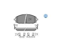 MEYLE 025 236 1118/W Brake pad set