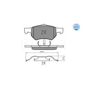 MEYLE 025 238 0718 Brake pad set