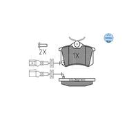 Brake pads Rear Axle 025 238 2317/W MEYLE for SKODA VW SEAT