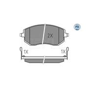 MEYLE 025 238 6517/PD Brake pad set