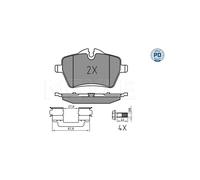 MEYLE 025 239 8418/PD Brake pad set