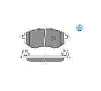 MEYLE 025 242 2218/W Brake pad set