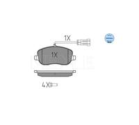 MEYLE 025 242 9419/W Brake Pads Set Front for Fiat Croma