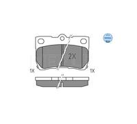 MEYLE 025 243 2317 Brake Pads Set Rear for Lexus GS IS