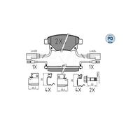 MEYLE 025 244 8617/PD Brake pad set