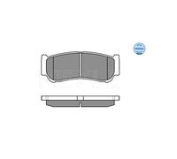 Meyle Brake Pad Set, Rear Axle With anti-squeak plate 025 244 8816/W