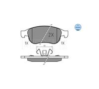MEYLE 025 245 3819 Brake Pads Set Front for 500X Renegade