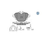 MEYLE 025 245 6118/PD Brake pad set