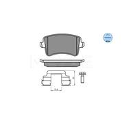 MEYLE 025 246 0617/K2 Brake pad set