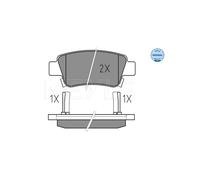 MEYLE 025 246 3516/W Brake Pads Set Rear for Honda CR-V