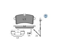 MEYLE 025 246 4317/PD Brake pad set