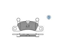 MEYLE 025 251 4316/PD Brake pad set