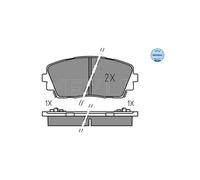 Brake pads Front Axle 025 253 6516 MEYLE for KIA PICANTO II