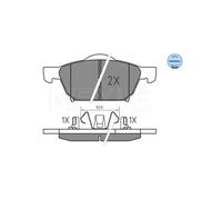 MEYLE 025 258 0417 Brake Pads Set Front for Honda Civic