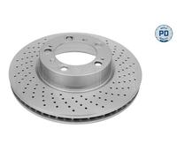 Single Meyle 483 521 0003/PD Front Right Brake Disc Perforated 318mm 99635140600