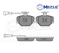 Meyle Brake Pad Set, Front Axle With anti-squeak plate 025 211 0016/W