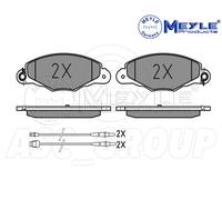 Meyle Brake Pad Set 025 231 3518/W Front Axle with Anti-Squeak Plate for Citroen Xantia XM