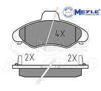 Meyle Brake Pad Set, Front Axle With anti-squeak plate 025 233 0018/W