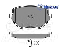 Meyle Brake Pad Set, Front Axle With anti-squeak plate 025 233 1414/W