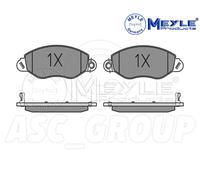 Meyle Brake Pad Set, Front Axle With anti-squeak plate 025 234 3418/W