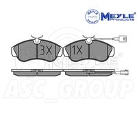 Meyle Brake Pad Set, Front Axle With anti-squeak plate 025 236 0319/W