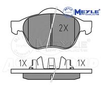 Meyle Brake Pad Set, Front Axle With anti-squeak plate 025 239 9617/W