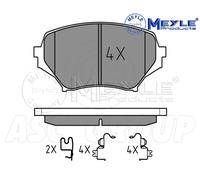 Meyle Brake Pad Set, Front Axle With anti-squeak plate 025 242 9714/W