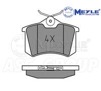 Meyle Brake Pad Set, Rear Axle With anti-squeak plate 025 209 6117