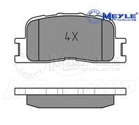 Meyle Brake Pad Set, Rear Axle With anti-squeak plate 025 237 0215/W