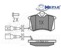 Meyle Brake Pad Set, Rear Axle With anti-squeak plate 025 238 2317/W