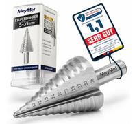 MeyMel® Premium HSS Step Drill [10 mm Shank] - Fits in Any Drill Chuck - Taper Drill Diameter 5-35 mm - Peeling Drill Ideal for Metal, Wood, Plastics - 13 Step Cone Drill