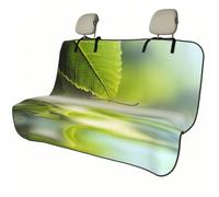 Meymuise Car Seat Cover, Green Leaf Reflecting In River Water | Bench Style Dog Car Seat Protector, Non-Slip Backing Easy Quick Store for Running Swimming Gym Pets in SUV Trucks Vans
