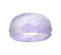 Meymuise Fashion Headband, Liquid Pastel Purple Marble | Soft Moisture Wicking Sweatband for Women & Men, Lightweight Wide Breathable Bandanas for Workout Sports Yoga Gym