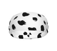 Meymuise Fashion Headband, Painterly Dalmatian Animal Print | Soft Moisture Wicking Sweatband for Women & Men, Lightweight Wide Breathable Bandanas for Workout Sports Yoga Gym